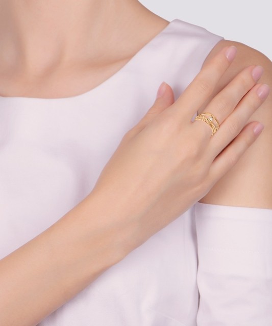 Zelta gredzens ar cirkoniju - Zelta Gredzeni - Goldinga