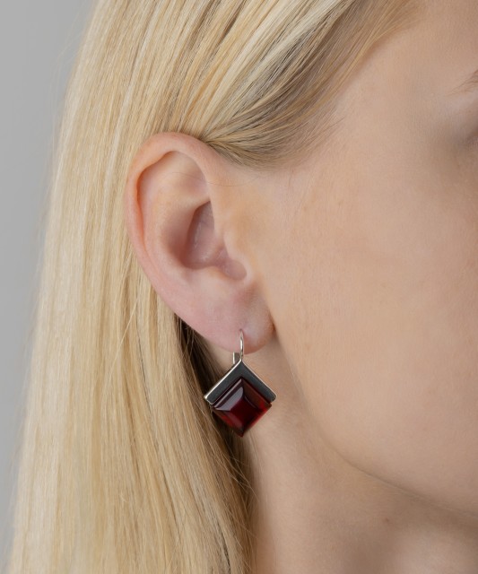 Sudraba auskari ar granātiem - Sudraba Auskari - Goldinga