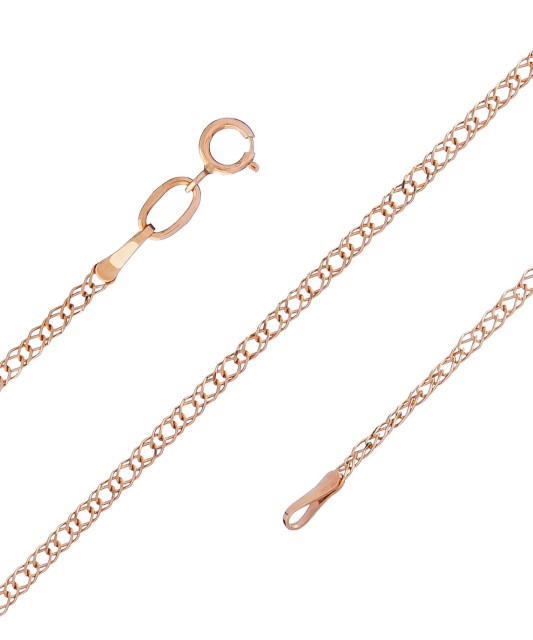 Zelta ķēdīte "Rombo", 2 mm - Zelta ķēdītes - Goldinga