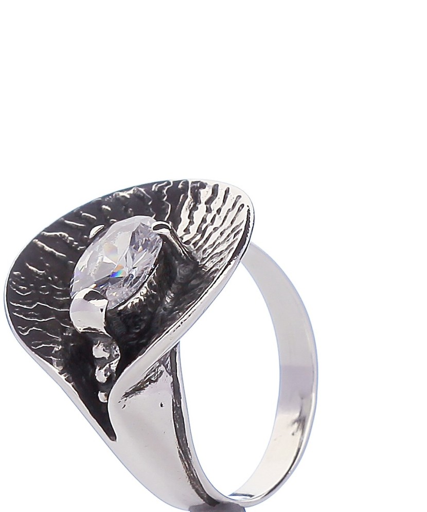 Sidabrinis žiedas su cirkoniu - Sidabriniai žiedai - Goldinga