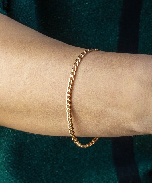 Золотой браслет "Curb" 4.6mm