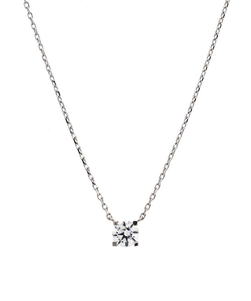 Baltā zelta ķēdīte ar cirkonija piekariņu - Zelta ķēdītes ar piekariņiem - Goldinga