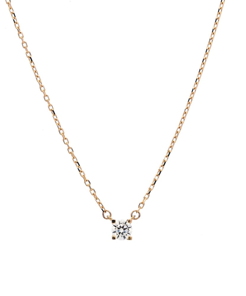 Zelta ķēdīte ar cirkonija piekariņu - Zelta ķēdītes ar piekariņiem - Goldinga