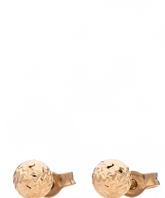 Zelta gravēti auskari "Burbulīši", 4 mm - Zelta Auskari - Goldinga