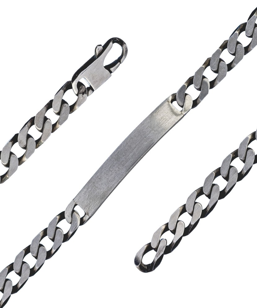 Sudraba rokassprādze "Curb" - sudraba rokassprādzes - Goldinga