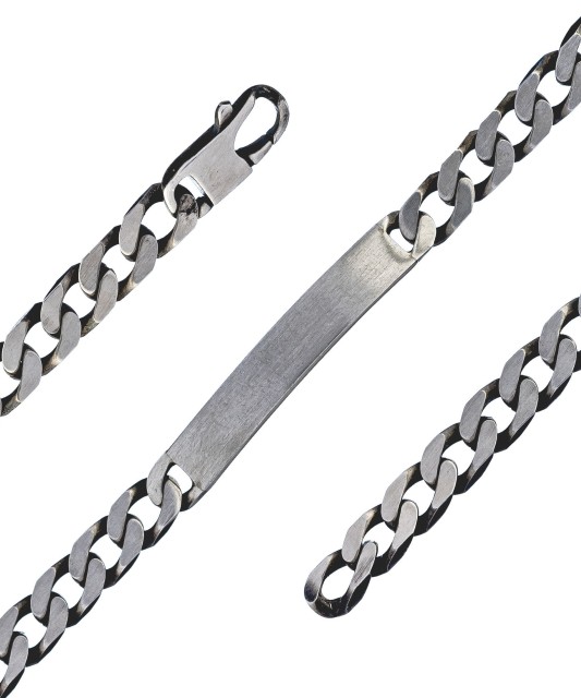 Sudraba rokassprādze "Curb" - sudraba rokassprādzes - Goldinga