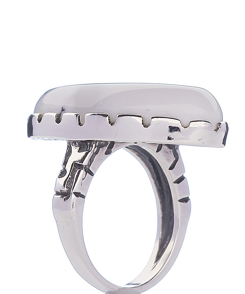 Sidabrinis žiedas su agatu - Sidabriniai žiedai - Goldinga