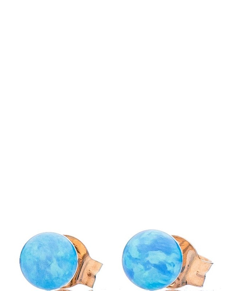 Auksiniai auskarai su sintetiniais opalais  - Goldinga