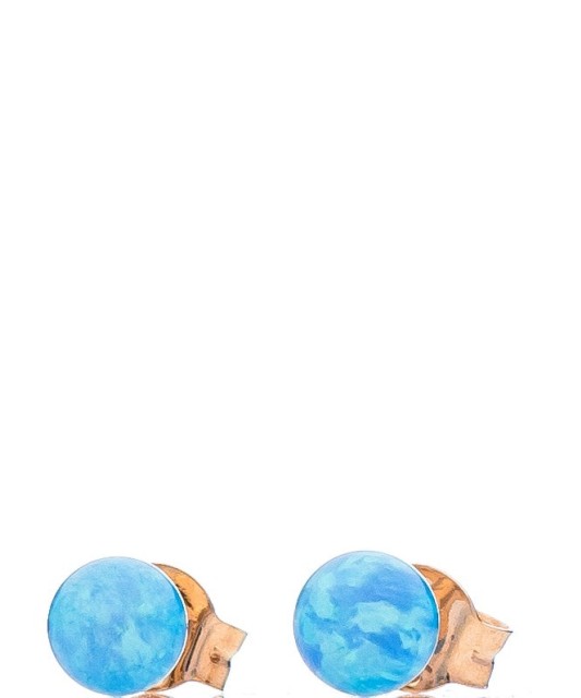 Auksiniai auskarai su sintetiniais opalais  - Goldinga