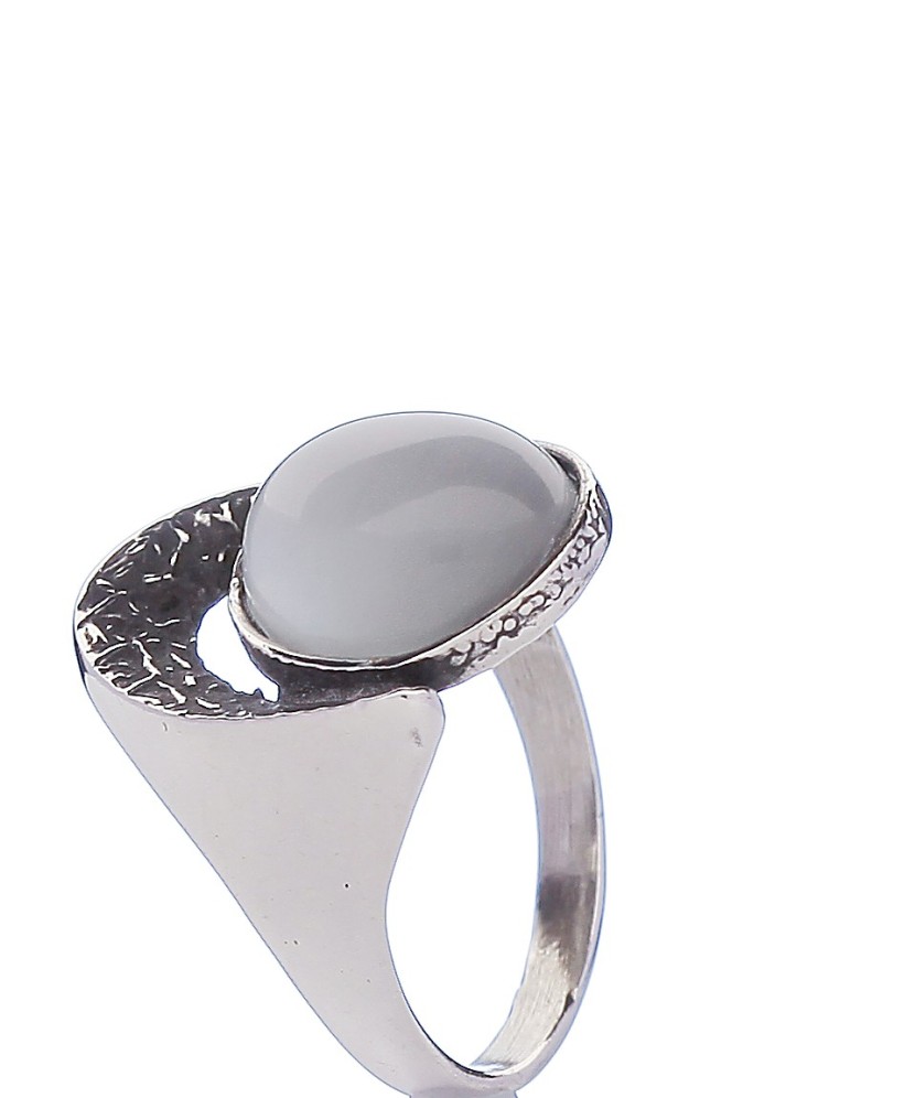 Sudraba gredzens ar kaķa acs akmeni - Sidabriniai žiedai - Goldinga