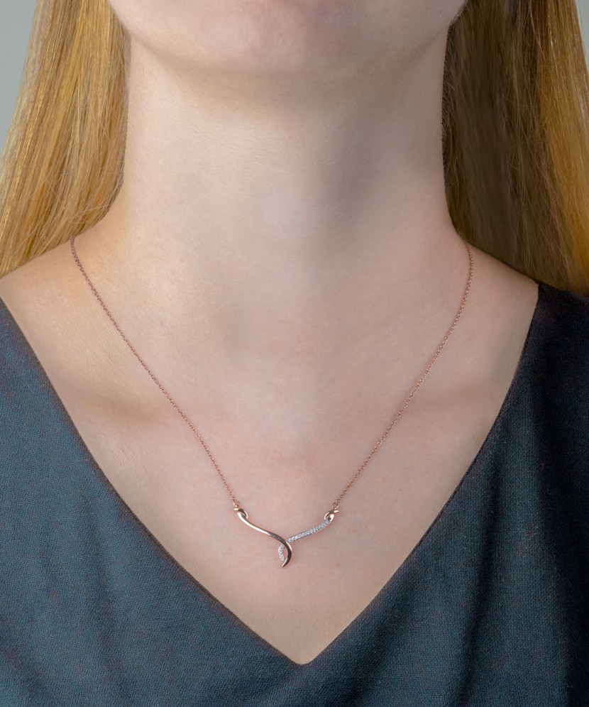 Zelta ķēdīte ar briljanta piekariņu - Zelta ķēdītes ar piekariņiem - Goldinga