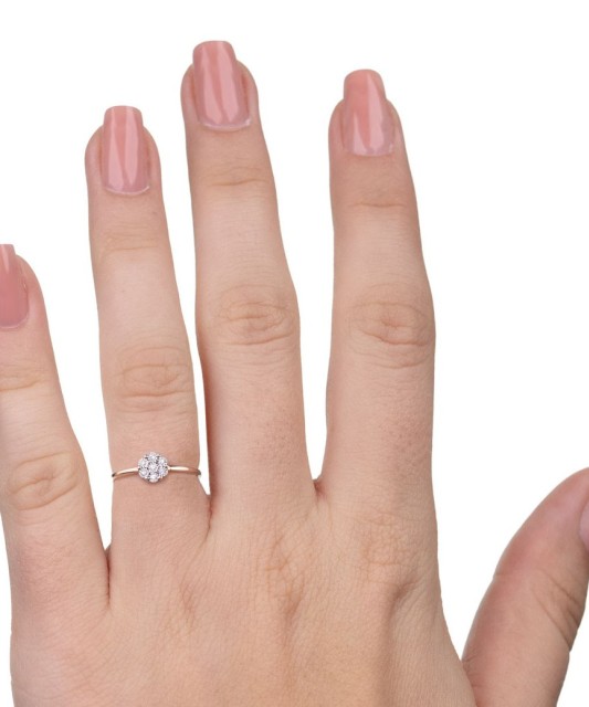 Zelta gredzens ar briljantiem - Žiedai su brangakmeniais - Goldinga