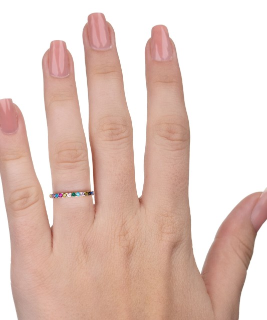 Zelta gredzens ar cirkonijiem - Zelta Gredzeni - Goldinga