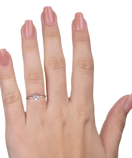 Zelta gredzens ar cirkonijiem - Zelta Gredzeni - Goldinga