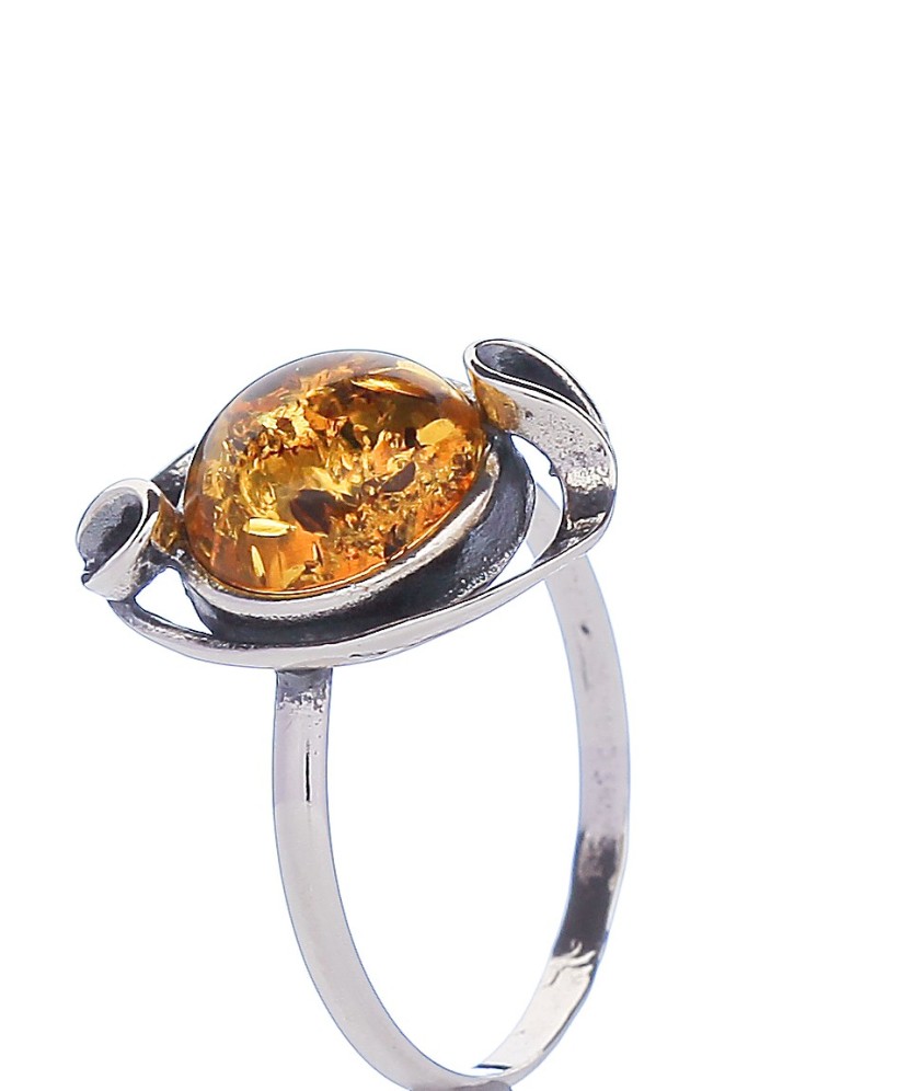 Sudraba gredzens ar dzintaru - Sidabriniai žiedai - Goldinga