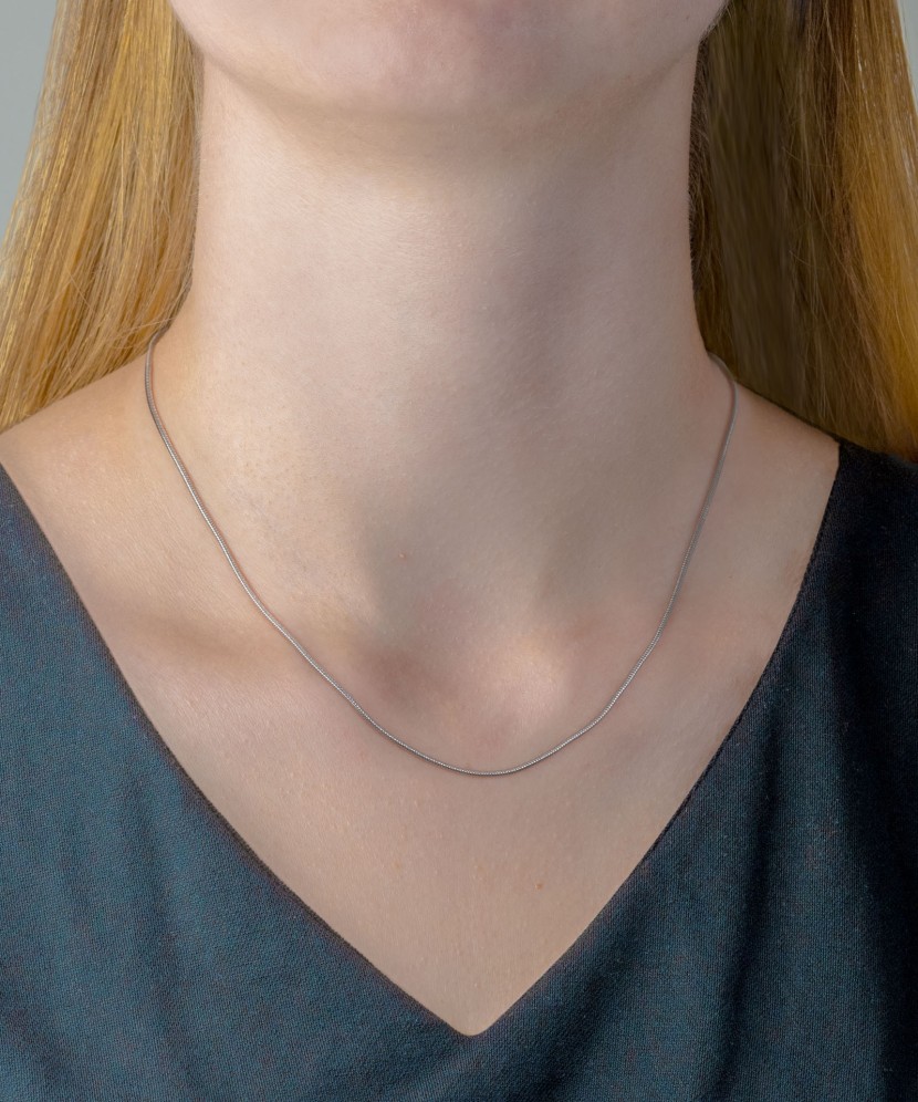 Sudraba ķēdīte ar rodija pārklājumu "Snake" - Sudraba ķēdītes - Goldinga