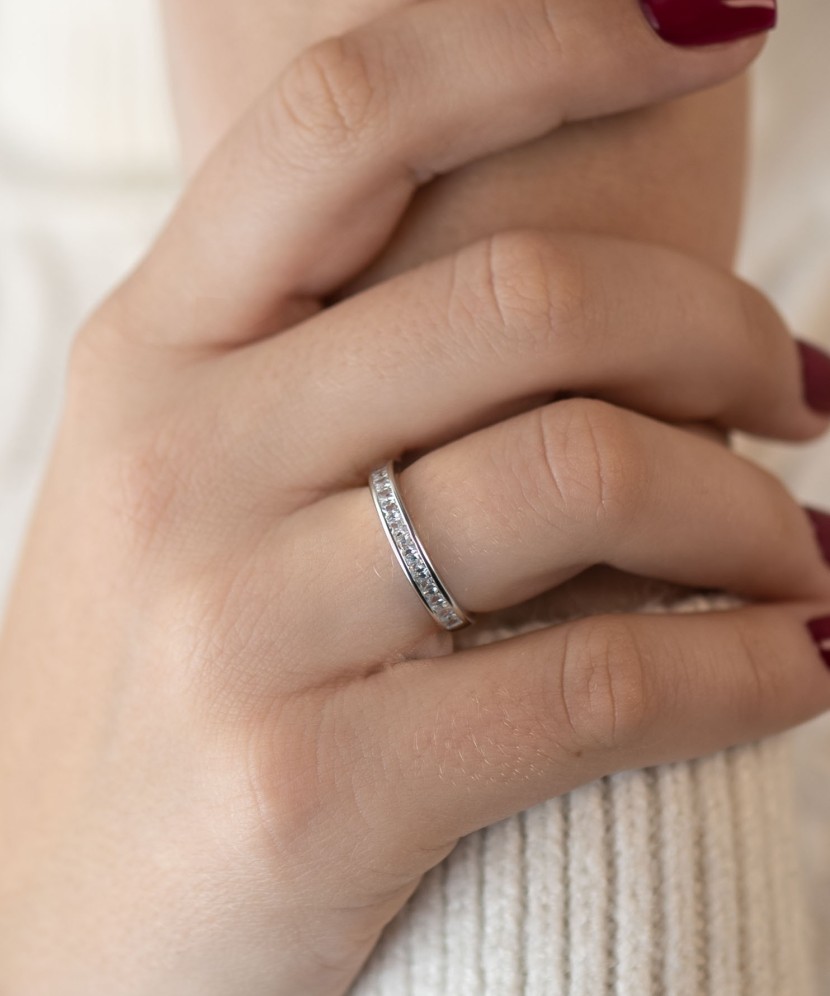 Sudraba gredzens ar cirkonijiem - Sidabriniai žiedai - Goldinga