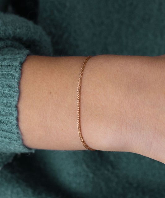 Zelta ķēdīte "Spiker", 1 mm - Zelta rokassprādzes - Goldinga