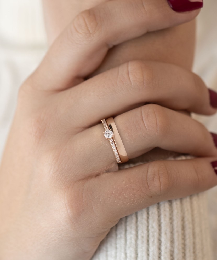 Zelta gredzens ar cirkonijiem - Zelta Gredzeni - Goldinga