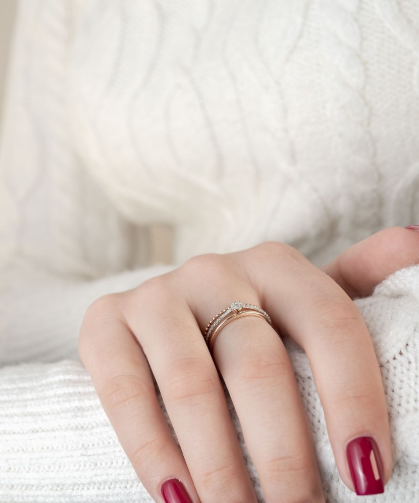 Zelta gredzens ar briljantiem - Žiedai su brangakmeniais - Goldinga