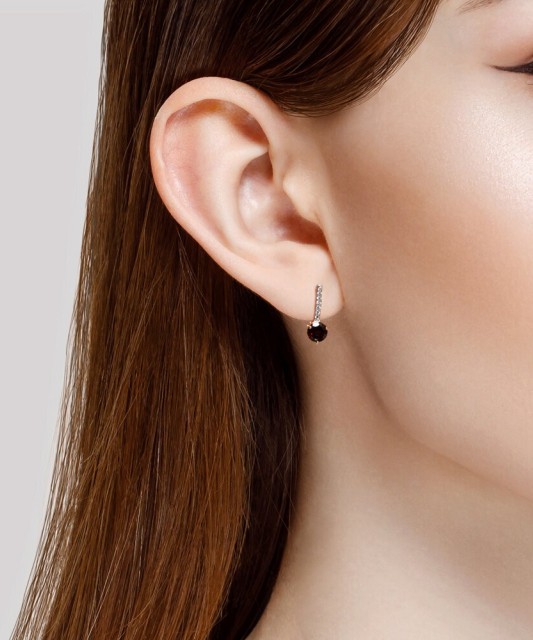 Zelta auskari ar granātiem un cirkonijiem - Zelta Auskari - Goldinga