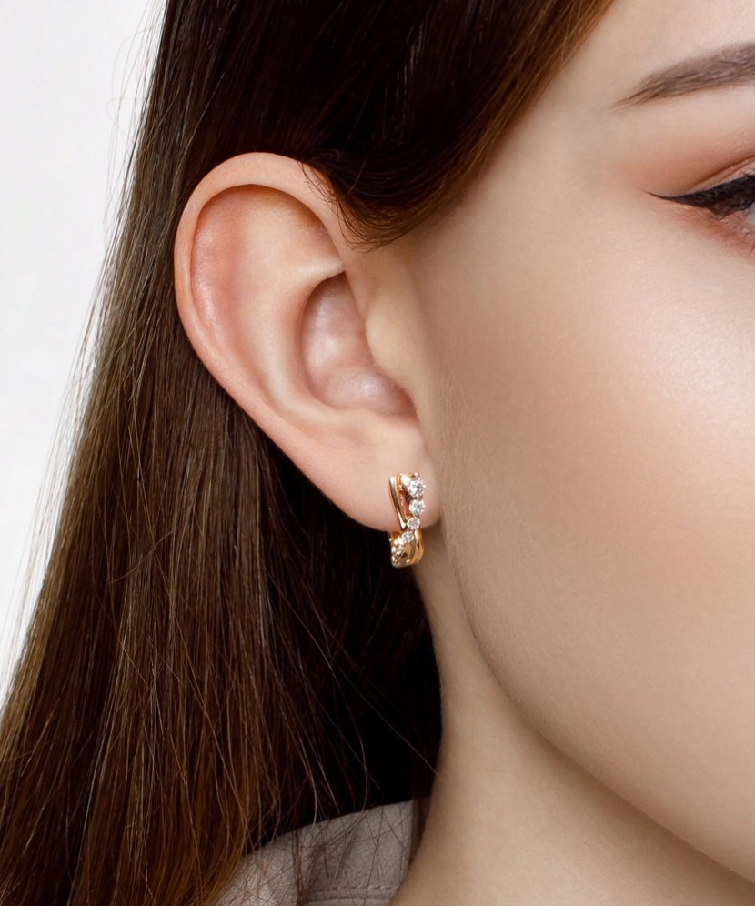 Zelta auskari ar cirkoniju - Zelta Auskari - Goldinga