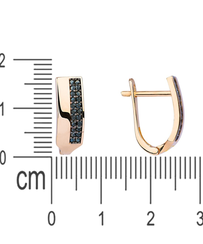 Золотые серьги с цирконами