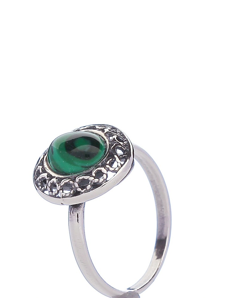 Sudraba gredzens ar malahītu - Sidabriniai žiedai - Goldinga