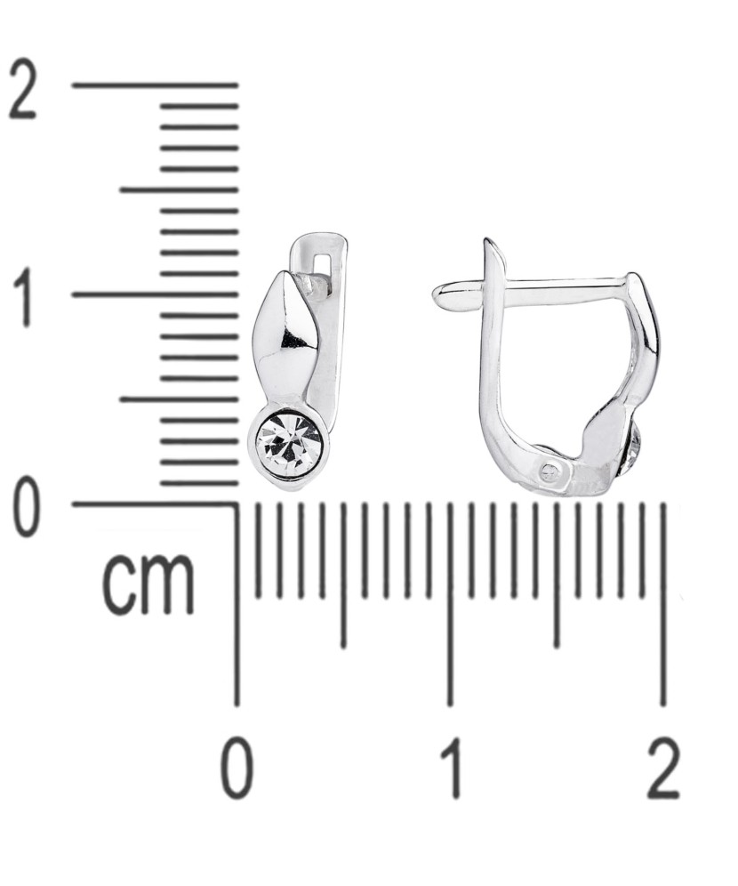 Sudraba bērnu auskari ar cirkoniem