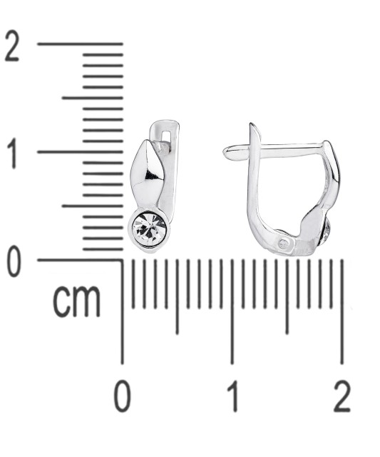 Sudraba bērnu auskari ar cirkoniem