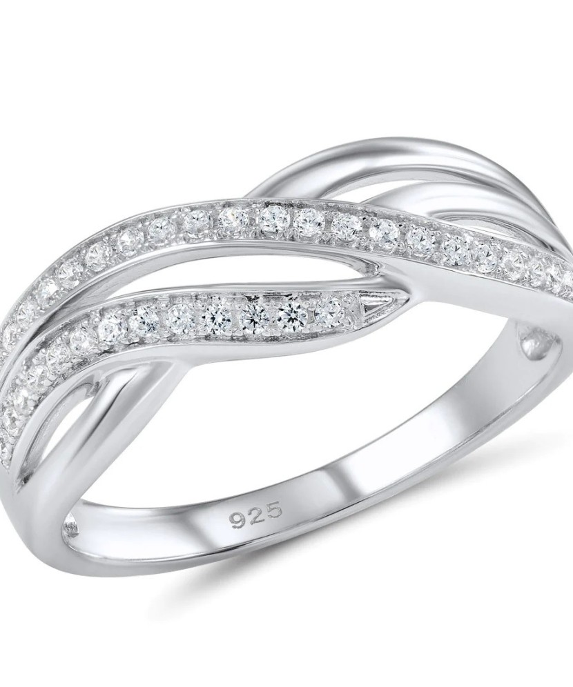 Sudraba gredzens ar cirkonijiem