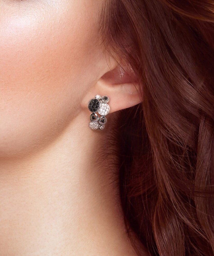 Sudraba auskari ar cirkonijiem un špineļiem - Goldinga