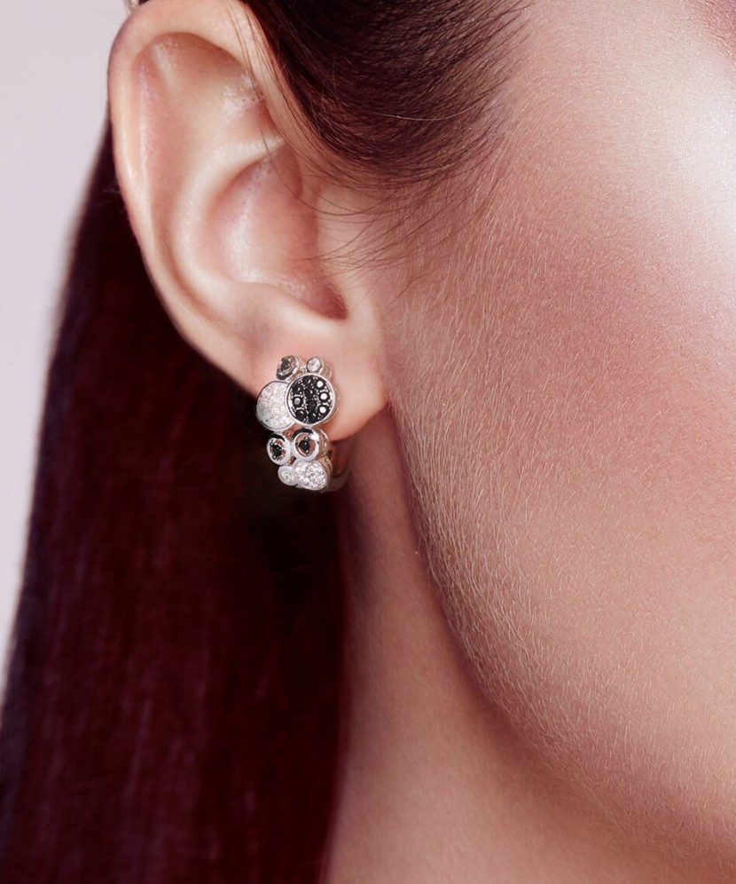 Sudraba auskari ar cirkonijiem un špineļiem - Goldinga