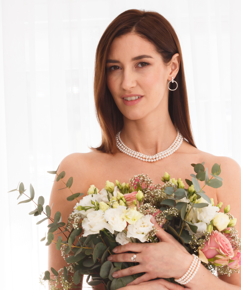 Sudraba auskari ar dabīgām pērlēm - auskari ar pērlēm - Goldinga