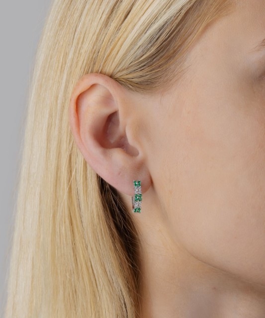 Sudraba auskari ar cirkonijiem - Goldinga