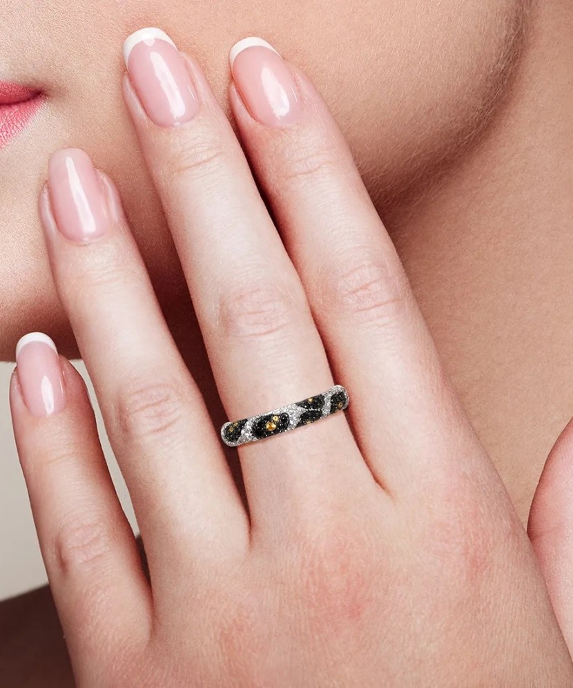 Sudraba gredzens ar cirkonijiemun špineļiem - Goldinga