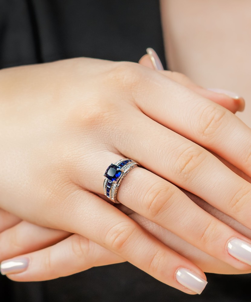 Sudraba gredzens ar cirkonijiem - Goldinga