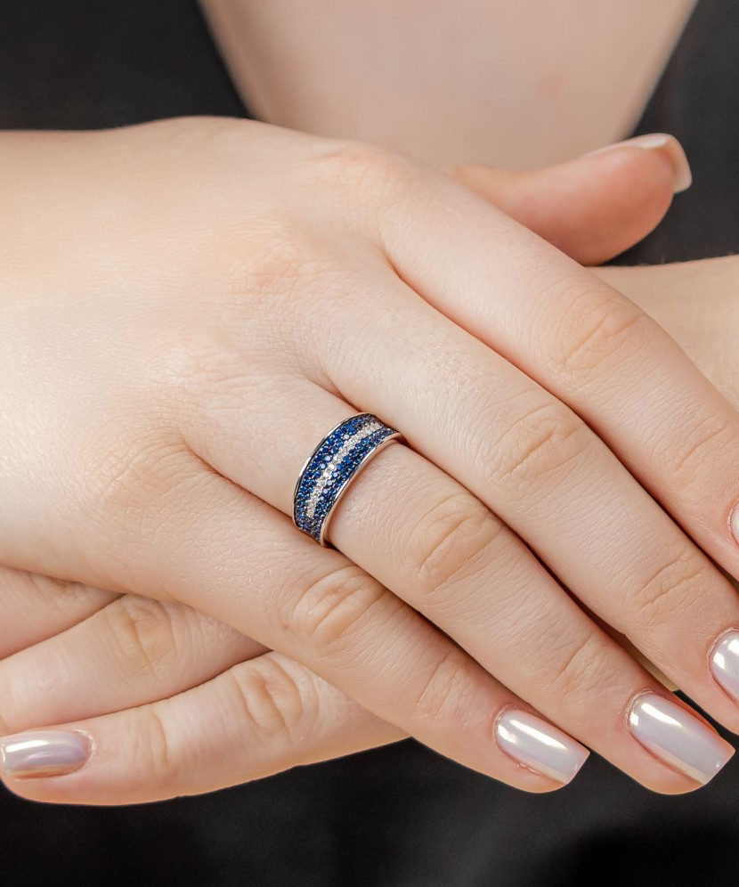 Sudraba gredzens ar cirkonijiem - Goldinga