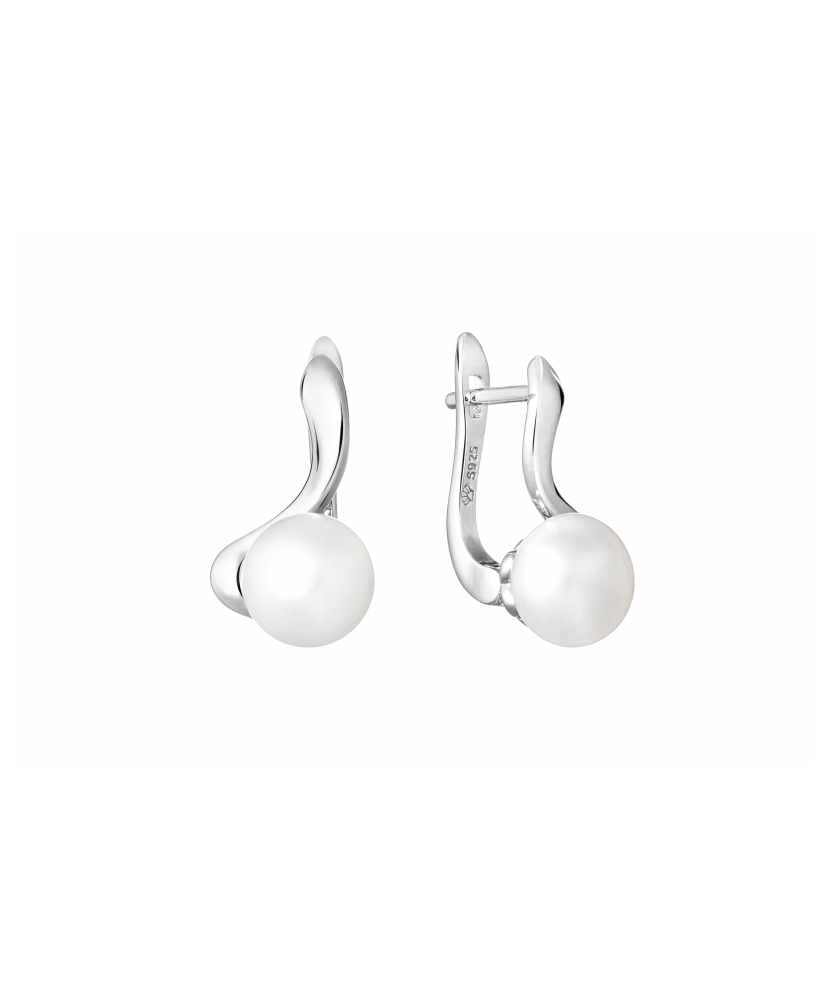 Sudraba auskari ar dabīgām pērlēm - auskari ar pērlēm - Goldinga