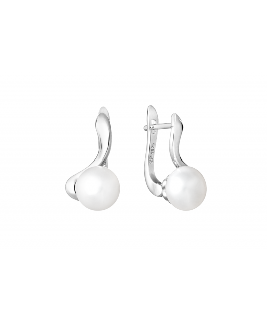 Sudraba auskari ar dabīgām pērlēm - auskari ar pērlēm - Goldinga