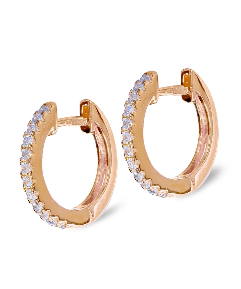 Apzeltīt sudraba auskari ar cirkoniem