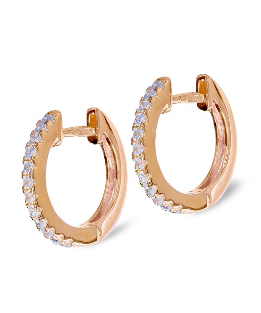 Apzeltīt sudraba auskari ar cirkoniem