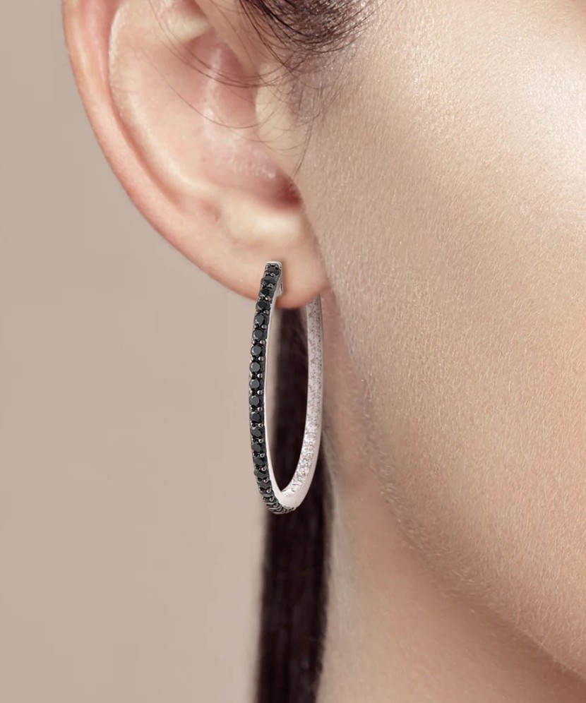 Серебряные серьги со шпинелями и цирконами