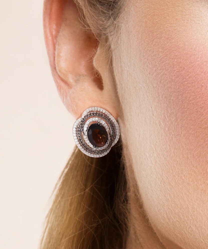 Sudraba auskari ar cirkoniemun spineļi