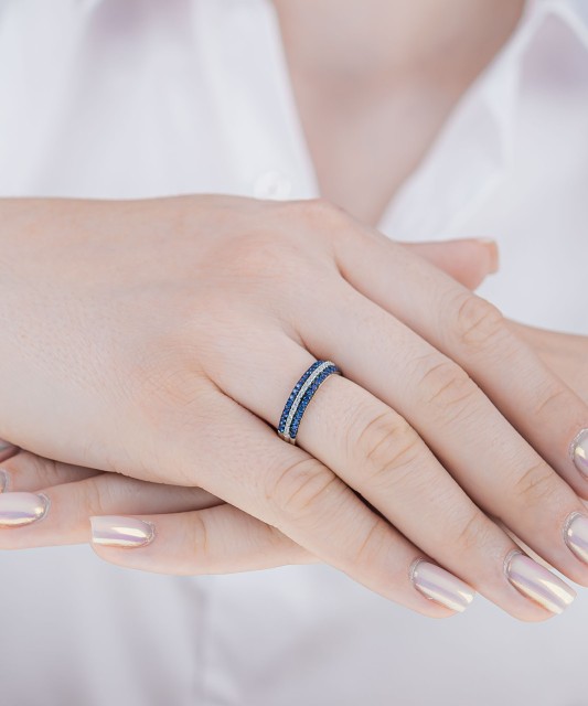 Sudraba gredzens ar cirkoniem