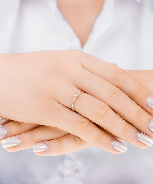 Zelta Gredzens Ar Dimantiem - Goldinga