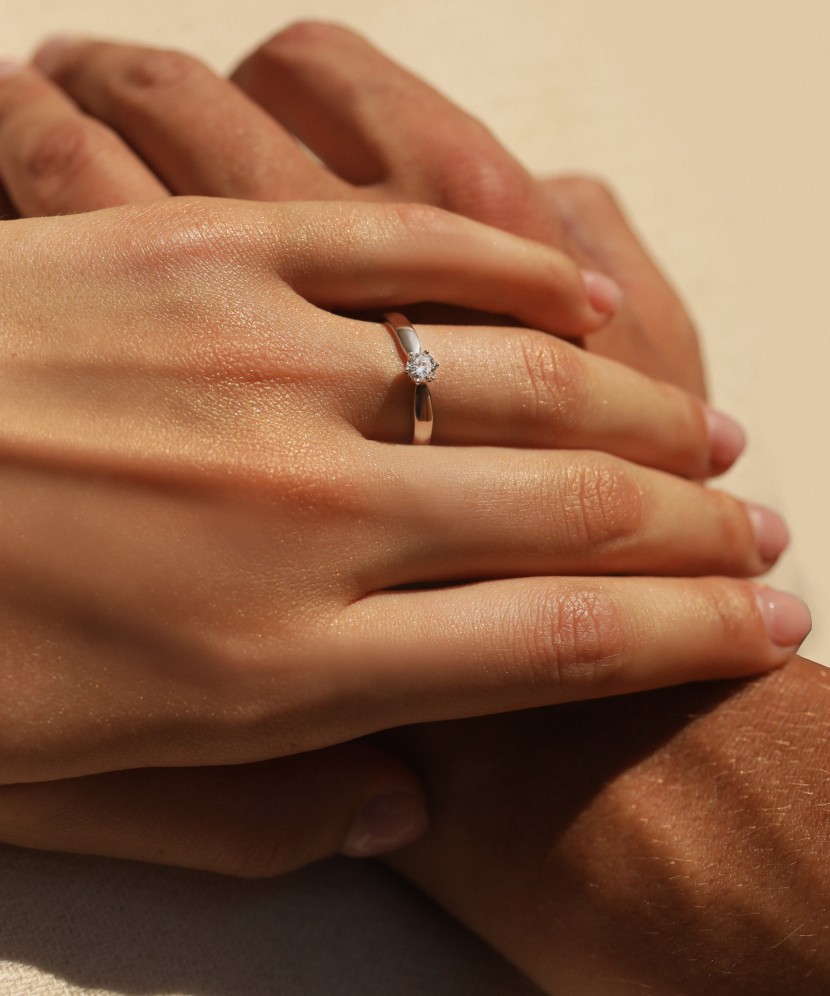 Zelta gredzens ar briljantu - Goldinga