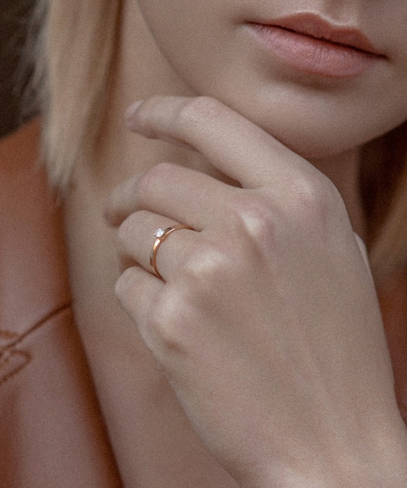 Zelta gredzens ar briljantu