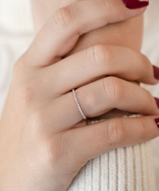 Baltā zelta gredzens ar briljantiem - Goldinga