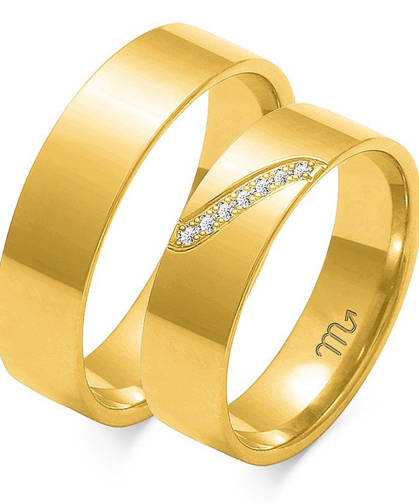 Laulības zelta gredzens 6mm - Goldinga